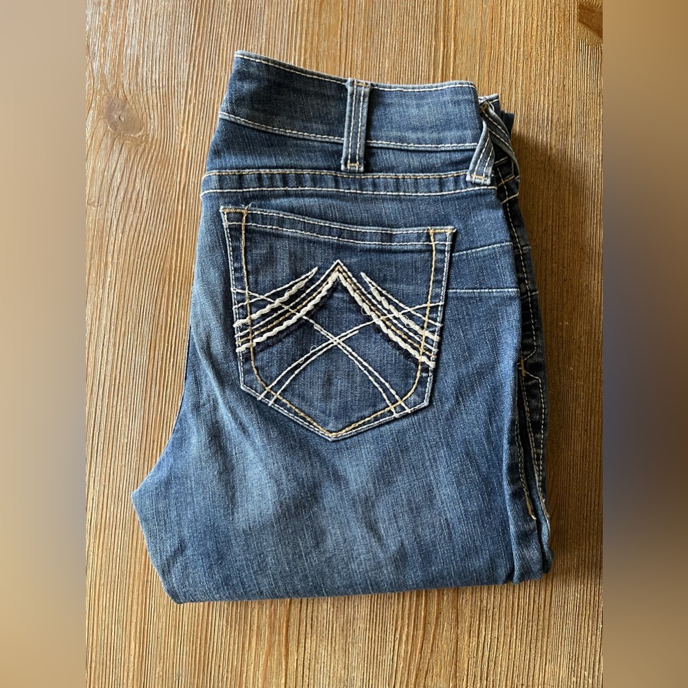 Ariat R.E.A.L. Mid Rise Stretch Entwined Boot Cut Jean